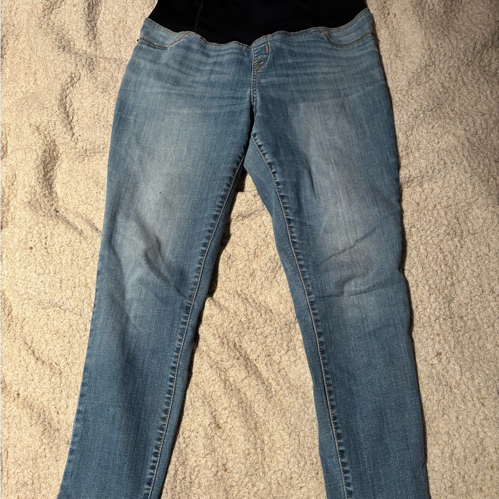 Isabel Maternity by Ingrid & Isabel Light Blue Skinny Crop Jeans Size 6